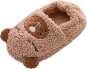 XIMIN Toddler Kids Baby Warm Shoes Boys Girls Cartoon Soft-Soled Slippers Soft Sole Anti-slip Slippers Lightweight Shoes
