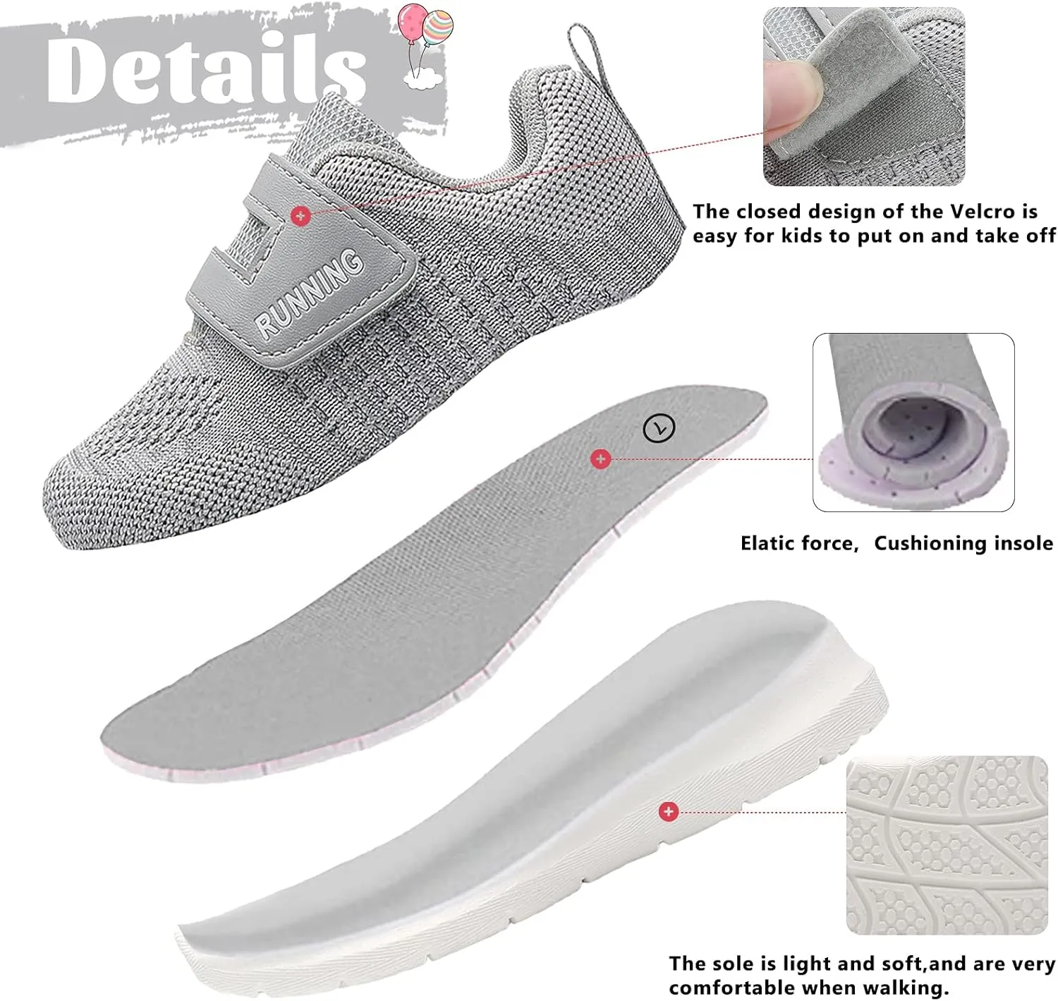 YNIQUE Toddler/Little Kid Girls Boys Shoes Breathable Walking/Running Sports Sneakers