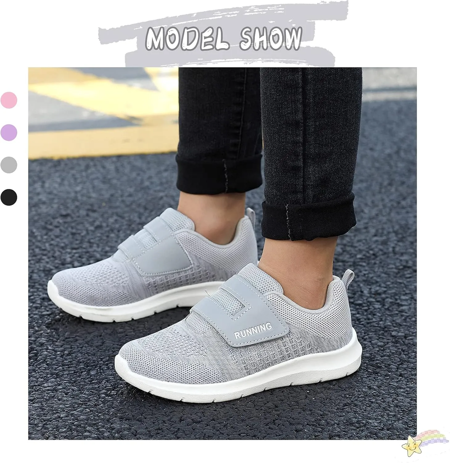 YNIQUE Toddler/Little Kid Girls Boys Shoes Breathable Walking/Running Sports Sneakers