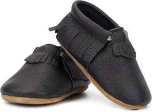 Zutano Unisex Baby Leather Moccasins, Slip Resistant, Soft-Sole Stay On Baby Shoes